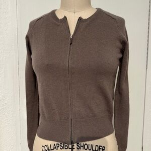 Rosssopuro Sweater Zipper Center Front Cashmere.